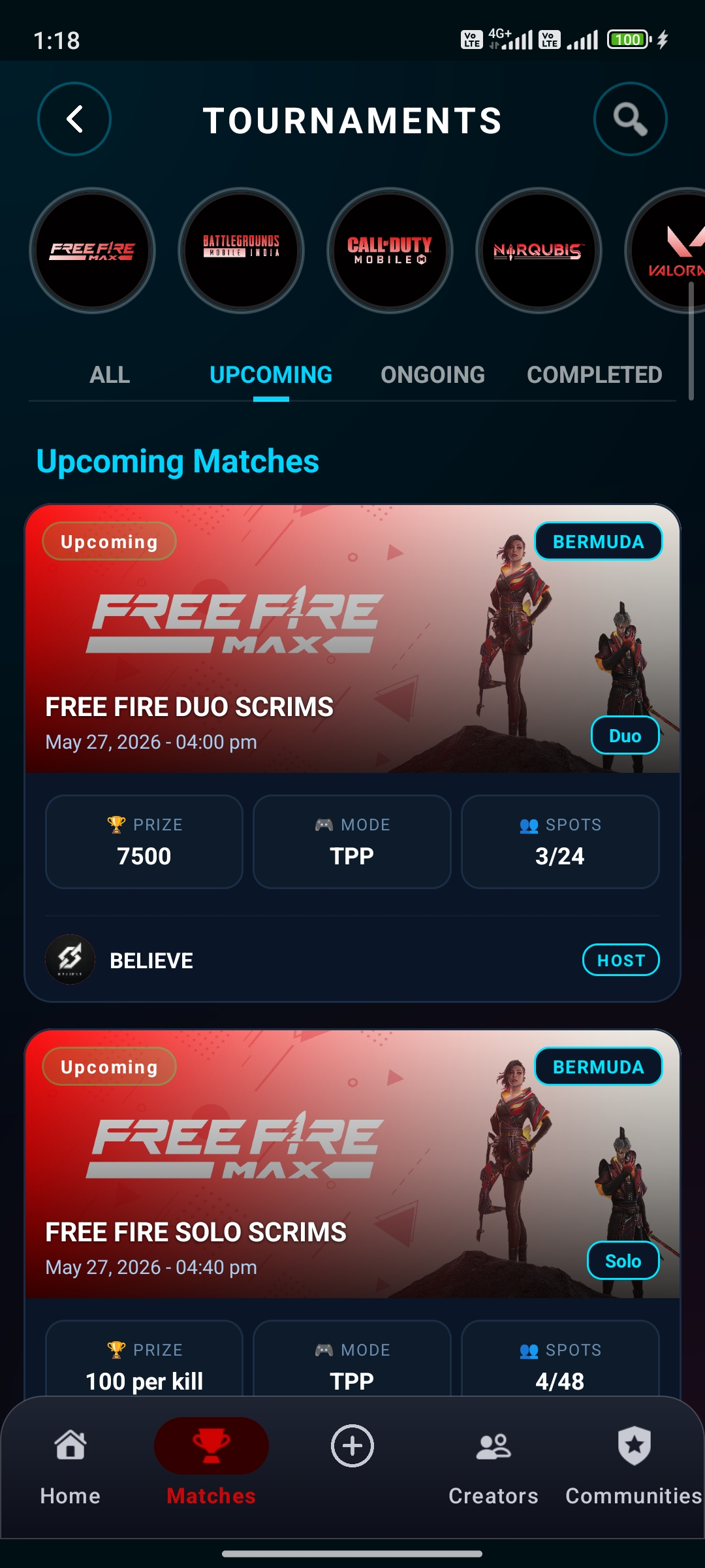 Gameonix Tournaments