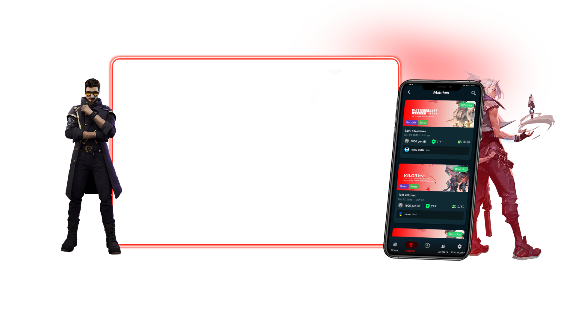 Gaming platform UI